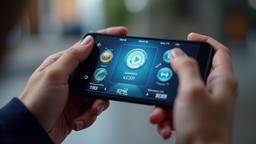 Mobile game interface with large touch buttons positioned for thumb reach on smartphone screen