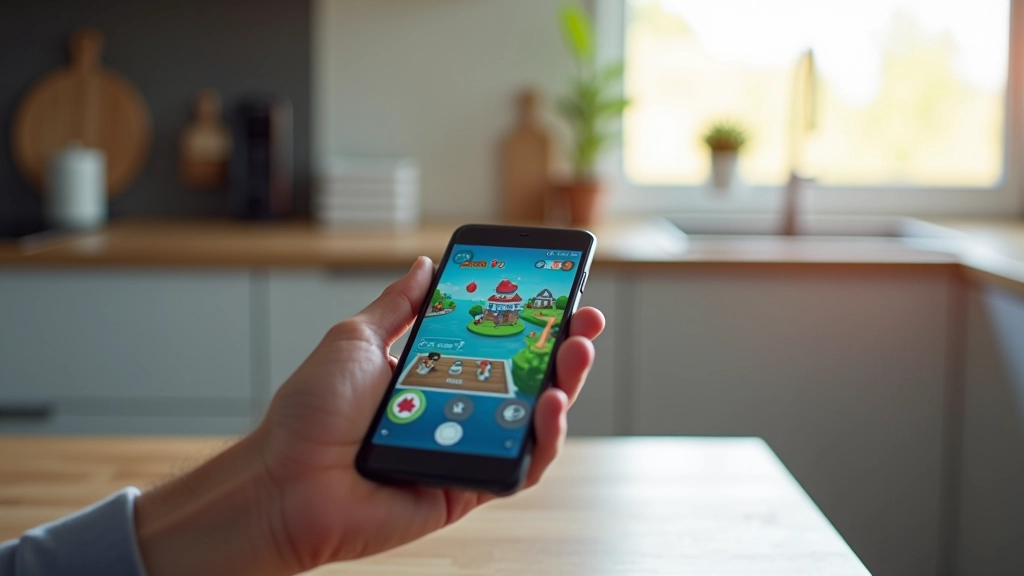 Mobile game with colorful graphics and intuitive interface design