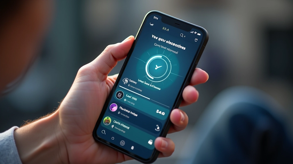 Smartphone showing game progress save screen with checkpoints and progression markers displayed